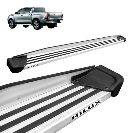 Estribo Lateral Hilux CD 2016 a 2018 Aluminio Natural A1 - Gtnox Menor preço em Estribo Lateral Hilux CD 2016 a 2018 Aluminio Natural A1 - Gtnox