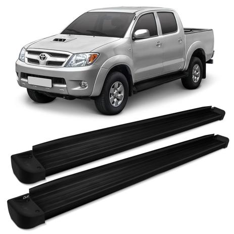 Estribo Lateral Hilux Totoya Cabine Dupla 2005 A 2015 Preto Ponta Preta Modelo Original - Ck Menor preço em Estribo Lateral Hilux Totoya Cabine Dupla 2005 A 2015 Preto Ponta Preta Modelo Original - Ck