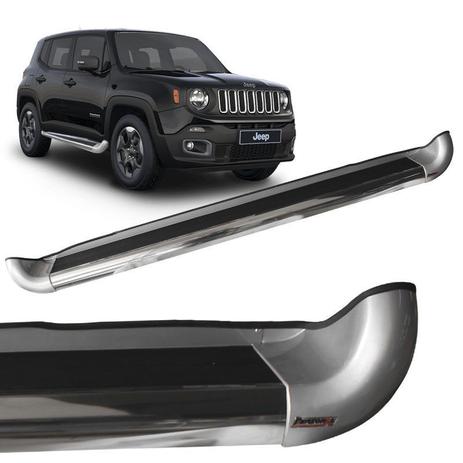 Estribo Lateral Jeep Renegade 2016 a 2019 Prata Melfi Personalizado Menor preço em Estribo Lateral Jeep Renegade 2016 a 2019 Prata Melfi Personalizado