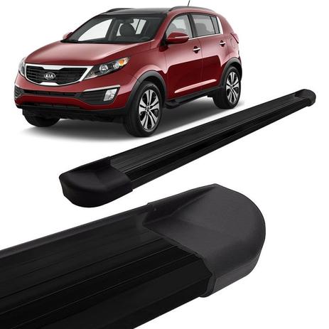 Estribo Lateral Kia Sportage 2011 a 2018 Alumínio Preto VF Menor preço em Estribo Lateral Kia Sportage 2011 a 2018 Alumínio Preto VF