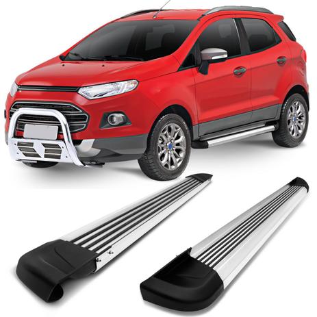 Estribo Lateral Nova Ecosport 2013 2014 2015 2016 2017 Prata Polido Ponteira Preta Fosca Bepo G2 Menor preço em Estribo Lateral Nova Ecosport 2013 2014 2015 2016 2017 Prata Polido Ponteira Preta Fosca Bepo G2