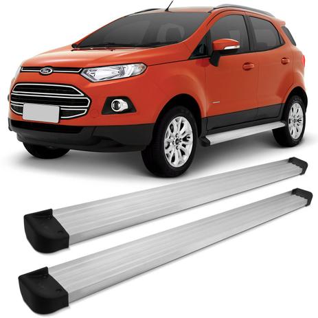 Estribo Lateral Nova Ecosport 2013 a 2017 Plataforma Alumínio Ponteira Preta Original - Ck Menor preço em Estribo Lateral Nova Ecosport 2013 a 2017 Plataforma Alumínio Ponteira Preta Original - Ck