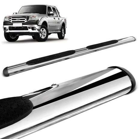 Estribo Lateral Oval Oblongo Tubolar Ranger Cromado - Gtnox Menor preço em Estribo Lateral Oval Oblongo Tubolar Ranger Cromado - Gtnox