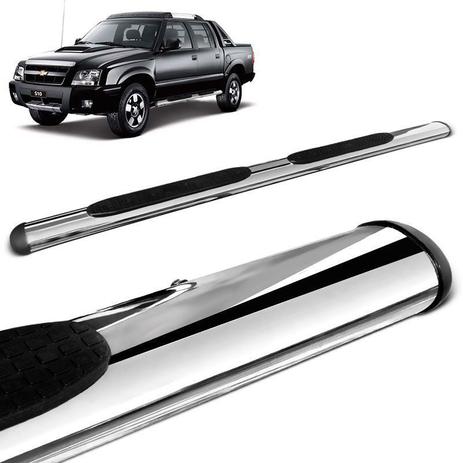 Estribo Lateral Oval Oblongo Tubolar S10 2010 2011 Cd Cromado - Gtnox Menor preço em Estribo Lateral Oval Oblongo Tubolar S10 2010 2011 Cd Cromado - Gtnox