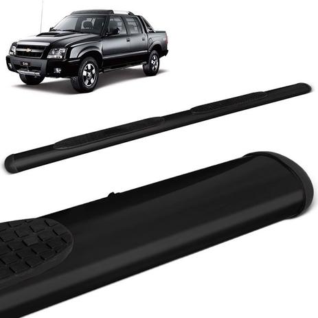 Estribo Lateral Oval S10 1995 a 2011 Oblongo Tubolar Preto - Gtnox Menor preço em Estribo Lateral Oval S10 1995 a 2011 Oblongo Tubolar Preto - Gtnox