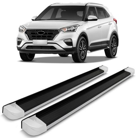 Estribo Lateral Personalizado Hyundai Creta 2017 e 2018 Ponteiras Branco Polar - Ck Menor preço em Estribo Lateral Personalizado Hyundai Creta 2017 e 2018 Ponteiras Branco Polar - Ck