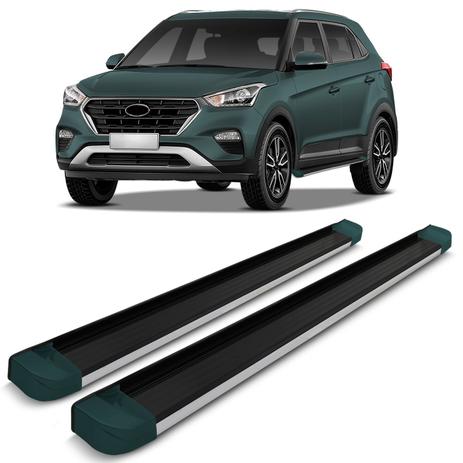 Estribo Lateral Personalizado Hyundai Creta 2017 e 2018 Ponteiras Verde Forest - Ck Menor preço em Estribo Lateral Personalizado Hyundai Creta 2017 e 2018 Ponteiras Verde Forest - Ck