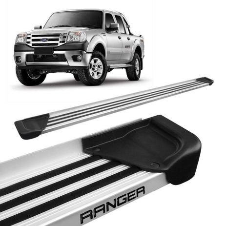 Estribo Lateral Ranger CD 1998 a 2012 Aluminio Natural A1 - Gtnox Menor preço em Estribo Lateral Ranger CD 1998 a 2012 Aluminio Natural A1 - Gtnox