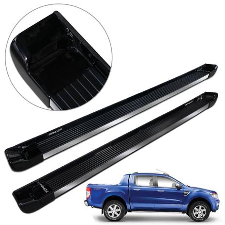 Estribo Lateral Ranger CD 2013 a 2019 Preto Gales Personalizado - Gtnox Menor preço em Estribo Lateral Ranger CD 2013 a 2019 Preto Gales Personalizado - Gtnox