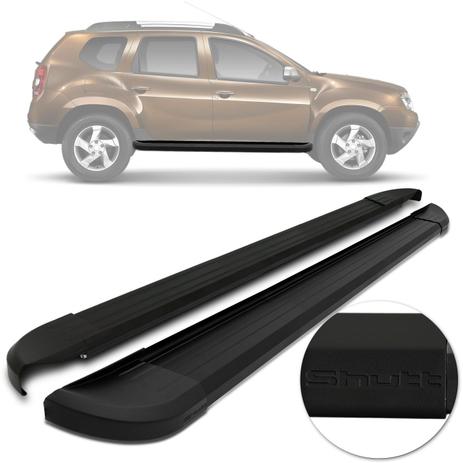 Estribo Lateral Renault Duster 2010 a 2019 Plataforma Preta Com Ponteira Preta Shutt Modelo Original Menor preço em Estribo Lateral Renault Duster 2010 a 2019 Plataforma Preta Com Ponteira Preta Shutt Modelo Original