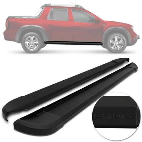Estribo Lateral Renault Duster Oroch 2015 a 2019 Plataforma Preta Com Ponteira Preta Shutt Original Menor preço em Estribo Lateral Renault Duster Oroch 2015 a 2019 Plataforma Preta Com Ponteira Preta Shutt Original