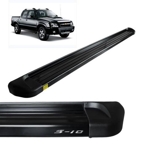Estribo Lateral S10 1996 a 2011 Aluminio Preto Track Menor preço em Estribo Lateral S10 1996 a 2011 Aluminio Preto Track