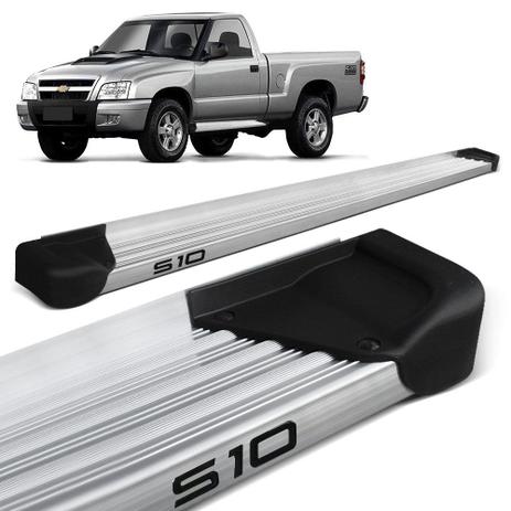 Estribo Lateral S10 CS 1995 a 2011 Aluminio Natural A3 - Gtnox Menor preço em Estribo Lateral S10 CS 1995 a 2011 Aluminio Natural A3 - Gtnox