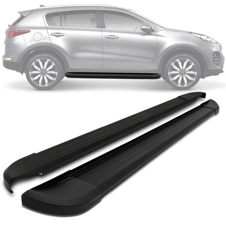 Estribo Lateral Sportage 2017 a 2019 Preto Com Ponteira Preta Shutt Modelo Plataforma Original Menor preço em Estribo Lateral Sportage 2017 a 2019 Preto Com Ponteira Preta Shutt Modelo Plataforma Original