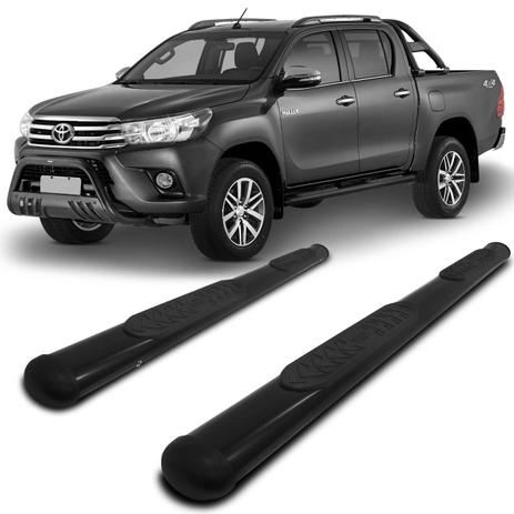 Estribo Lateral Toyota Hilux Cabine Dupla 2005 a 2015 Oblongo Oval Preto Track Menor preço em Estribo Lateral Toyota Hilux Cabine Dupla 2005 a 2015 Oblongo Oval Preto Track
