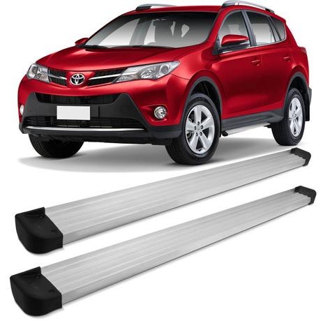 Estribo Lateral Toyota RAV4 2013 a 2015 Plataforma Alumínio Ponteira Preta Original - Ck Menor preço em Estribo Lateral Toyota RAV4 2013 a 2015 Plataforma Alumínio Ponteira Preta Original - Ck