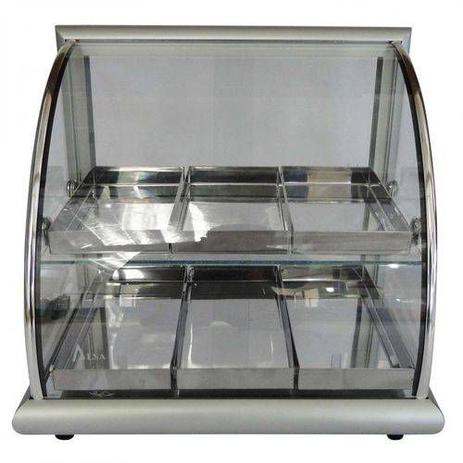 Estufa Vidro Curvo Free Mini C/ Friso Dourado 6 Bandejas C/ TERMOSTATO Código Sfamd 146 - Alsa Menor preço em Estufa Vidro Curvo Free Mini C/ Friso Dourado 6 Bandejas C/ TERMOSTATO Código Sfamd 146 - Alsa