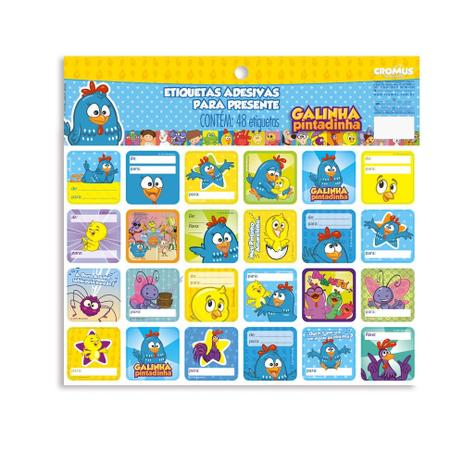 Etiqueta Adesiva De/Para Presente Galinha Pintadinha 2 Unid - Cromus Menor preço em Etiqueta Adesiva De/Para Presente Galinha Pintadinha 2 Unid - Cromus