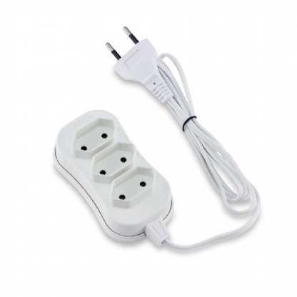 Extensão bipolar slim 5 metros branco force line - Forceline Menor preço em Extensão bipolar slim 5 metros branco force line - Forceline