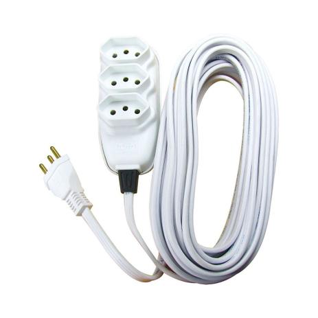 Extensão Cabo PP Chato 2p+T 10m - Ilumi Menor preço em Extensão Cabo PP Chato 2p+T 10m - Ilumi