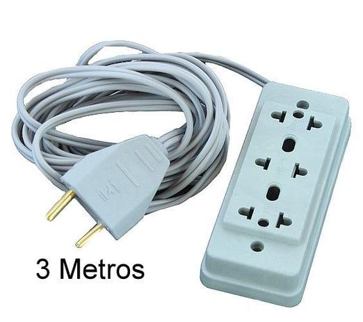 Extensão Elétrica 3 Metros com 3 Tomadas Universal Bivolt - Extensão mais forte é boa?