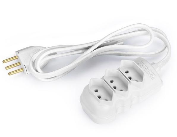 Extensão Elétrica 3 Tomada 2 metros Tripolar 2PT 10a/250v - Forlux Menor preço em Extensão Elétrica 3 Tomada 2 metros Tripolar 2PT 10a/250v - Forlux