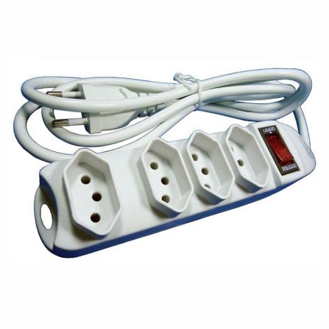 Extensão Elétrica com Chave Disjuntora - Filtro de Linha com Chave Disjuntora - 4 Tomadas - 2 Pinos + Terra - DNI 7414 - Key west Menor preço em Extensão Elétrica com Chave Disjuntora - Filtro de Linha com Chave Disjuntora - 4 Tomadas - 2 Pinos + Terra - DNI 7414 - Key west