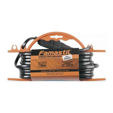 Extensão Elétrica Cordão Prolongador 10MT Famastil Menor preço em Extensão Elétrica Cordão Prolongador 10MT Famastil