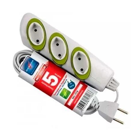 Extensão Elétrica Daneva 3 Tomadas 5m 2p+t No Shock - Daneva ou similar Menor preço em Extensão Elétrica Daneva 3 Tomadas 5m 2p+t No Shock - Daneva ou similar