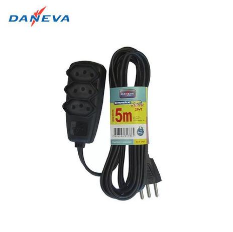 Extensão Elétrica LEGRAND/DANEVA SORT 1787 5 Metros 3 Tomadas 2P+T Preta Menor preço em Extensão Elétrica LEGRAND/DANEVA SORT 1787 5 Metros 3 Tomadas 2P+T Preta