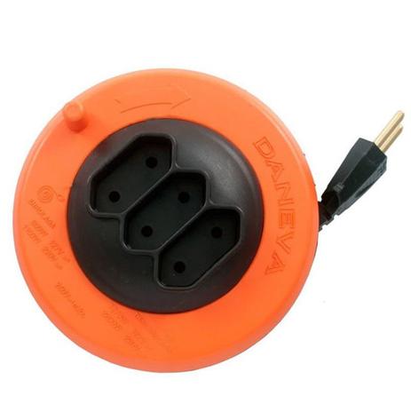 Extensão Elétrica Pop Spin 3 Tomadas Fio Pl 2x0,75mm 5 Metros Bipolar Laranja - Daneva Menor preço em Extensão Elétrica Pop Spin 3 Tomadas Fio Pl 2x0,75mm 5 Metros Bipolar Laranja - Daneva