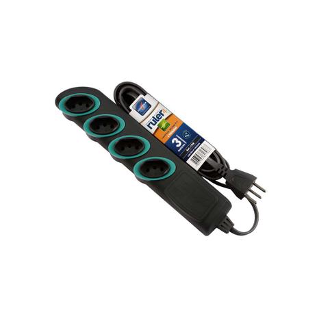 Extensão elétrica Ruler4 3m 4 tomadas 2P T 10A 250V DN1708 Daneva Menor preço em Extensão elétrica Ruler4 3m 4 tomadas 2P T 10A 250V DN1708 Daneva