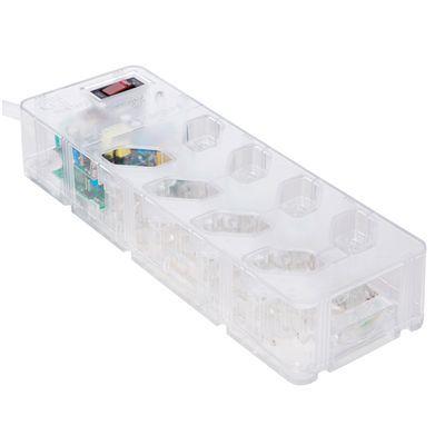Extensão Filtro de Linha Dps Clamper Proteção 8 Tomadas Contra Raios E Surtos Transparente Menor preço em Extensão Filtro de Linha Dps Clamper Proteção 8 Tomadas Contra Raios E Surtos Transparente