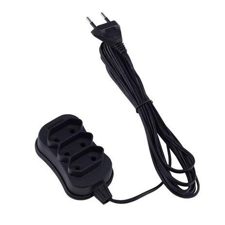 Extensão Paralela 3 Tomadas 5 metros Preta Bivolt Perplug - FORCE LINE é ruim? Extensão Paralela 3 Tomadas 5 metros Preta Bivolt Perplug - FORCE LINE é boa?