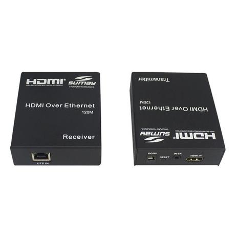 Extensor De Cabo HDMI 1.4 Sumay Sm-Ex120 120 Metros Preto Menor preço em Extensor De Cabo HDMI 1.4 Sumay Sm-Ex120 120 Metros Preto