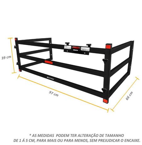 Extensor De Caçamba Hilux 2016 a 2019 Divisor ED Preto - Gtnox Menor preço em Extensor De Caçamba Hilux 2016 a 2019 Divisor ED Preto - Gtnox