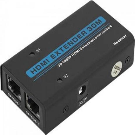 Extensor de HDMI 1080P 3D com LAN RJ45 30m CB0332 Preto RONTEK - 149 Menor preço em Extensor de HDMI 1080P 3D com LAN RJ45 30m CB0332 Preto RONTEK - 149