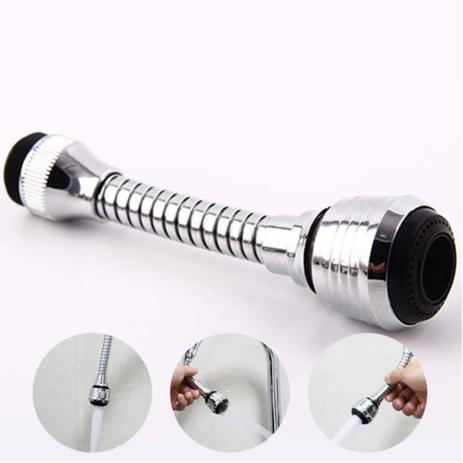 Extensor de torneira cabo flexível movimento 360º e 2 fluxos de água - Ke Home Menor preço em Extensor de torneira cabo flexível movimento 360º e 2 fluxos de água - Ke Home