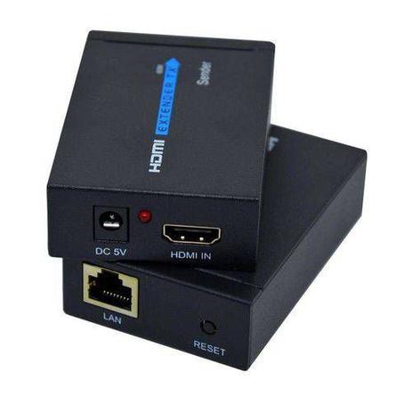 Extensor Hdmi 60 Metros Cat5 e Cat6 3D 1080p - Olft Menor preço em Extensor Hdmi 60 Metros Cat5 e Cat6 3D 1080p - Olft
