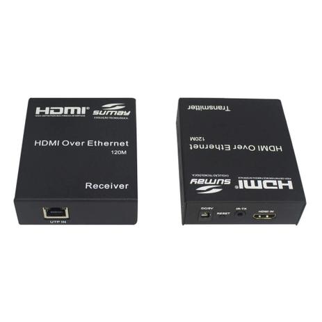 Extensor HDMI HiSpeed Sumay SM-EX120 120 Metros HDMI/UTP Menor preço em Extensor HDMI HiSpeed Sumay SM-EX120 120 Metros HDMI/UTP