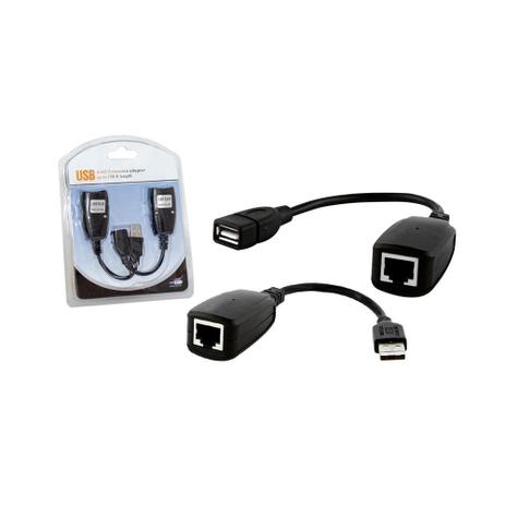 Extensor USB para Cabo de Rede RJ-45 Femea 18 Centimetros com Alcance de 45 Metros USB RJ45 Generico - Vitrine é boa?