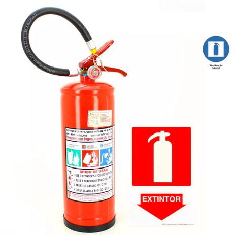 Extintor de Incendio Pó Químico Classe ABC 8kg + 1 Placa Sinalizadora Grátis - Resil Menor preço em Extintor de Incendio Pó Químico Classe ABC 8kg + 1 Placa Sinalizadora Grátis - Resil