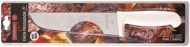 Faca Açougue Passador 20,3cm Aço Inox 8” polegadas Branca 7020-8PASS - Mundial Menor preço em Faca Açougue Passador 20,3cm Aço Inox 8” polegadas Branca 7020-8PASS - Mundial