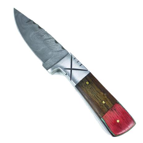 Faca Artesanal Paquistão 8” Aço Damasco Wood Red Colorwood 01 Crosster Menor preço em Faca Artesanal Paquistão 8” Aço Damasco Wood Red Colorwood 01 Crosster