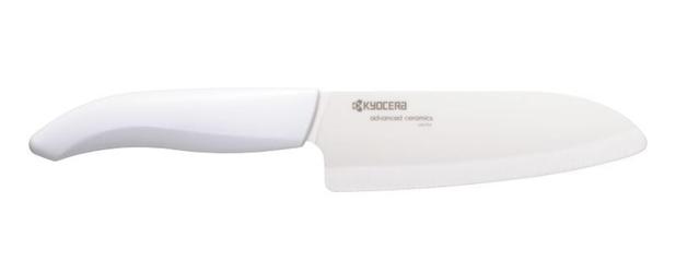 Faca Ceramica Branca 5.5” Santoku Cabo Branco - Kyocera Menor preço em Faca Ceramica Branca 5.5” Santoku Cabo Branco - Kyocera