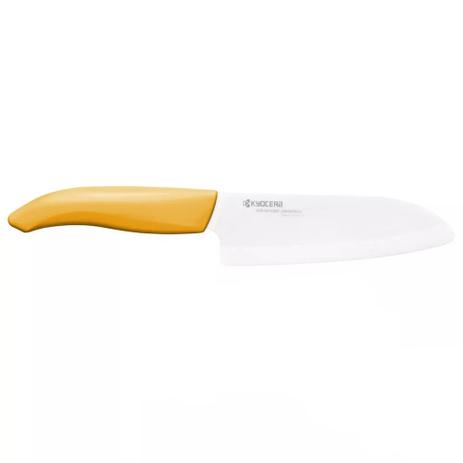 Faca com lâmina de cerâmica Kyocera amarela 14CM - 12059 Menor preço em Faca com lâmina de cerâmica Kyocera amarela 14CM - 12059