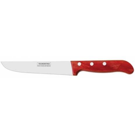 Faca Cozinha Inox 8 Polegadas Polywood Vermelha - TRAMONTINA Menor preço em Faca Cozinha Inox 8 Polegadas Polywood Vermelha - TRAMONTINA