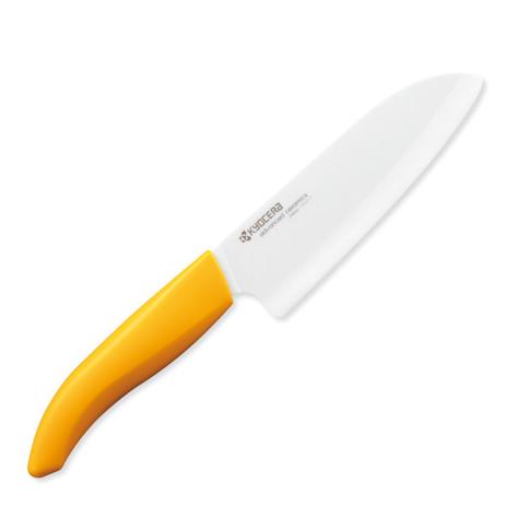 Faca de Cerâmica Amarela Santoku Lâmina Branca 5,5” FK-140WHOR Kyocera Menor preço em Faca de Cerâmica Amarela Santoku Lâmina Branca 5,5” FK-140WHOR Kyocera