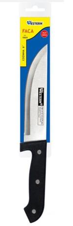 Faca de cozinha 6” cabo preto western 8 peças - Produto nacional Menor preço em Faca de cozinha 6” cabo preto western 8 peças - Produto nacional