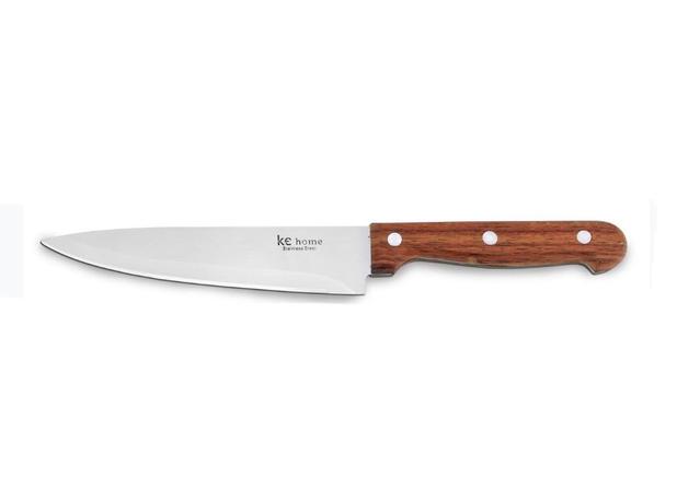 Faca de Cozinha 6” Inox Cabo Plast Estilo Madeira 27cm - 129075 - Kehome Menor preço em Faca de Cozinha 6” Inox Cabo Plast Estilo Madeira 27cm - 129075 - Kehome